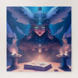 Zauberin beim Vorbereiten eines Zauberspruchs Puzzle