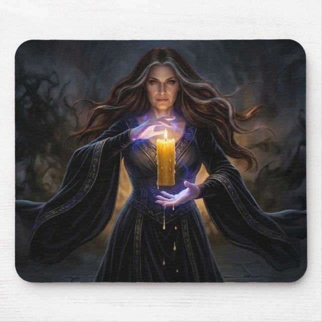 Zauberin der arkane Kerze Mousepad (Vorne)