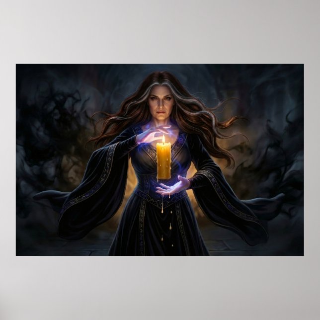 Zauberin der arkane Kerze Poster (Vorne)