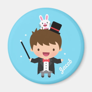 Zauberjunge Magie-Hase-Trick Personalisiert Magnet
