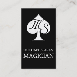 Zauberkarte für Schwarz/Weiß-Poker Visitenkarte