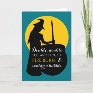 Zauberkarte Hexe und Mond Karte