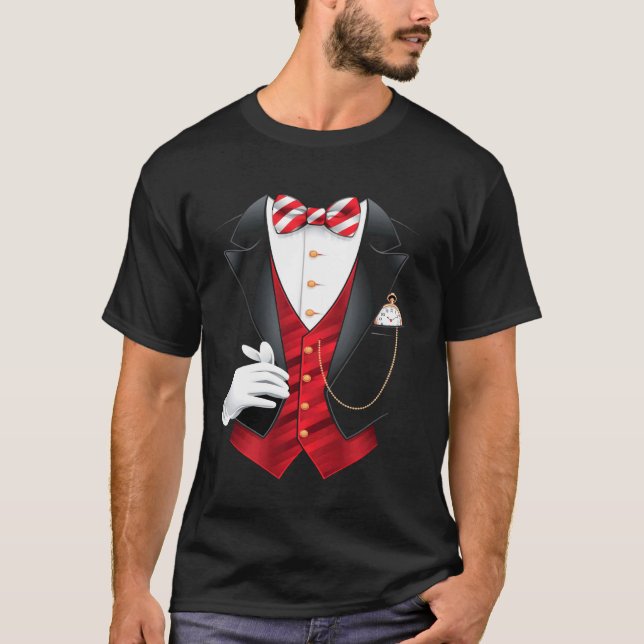Zauberkostüm Smoking T-Shirt (Vorderseite)