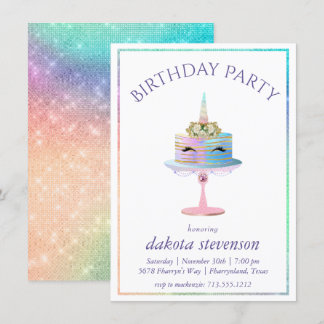 Zauberkuchen | Fantasy Watercolor Geburtstag Einladung