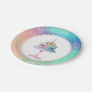 Zauberkuchen   Fantasy Watercolor Party Pappteller