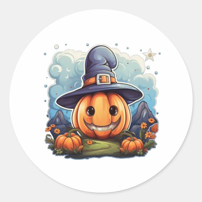 Zauberkürbis Runder Aufkleber (Vorderseite)