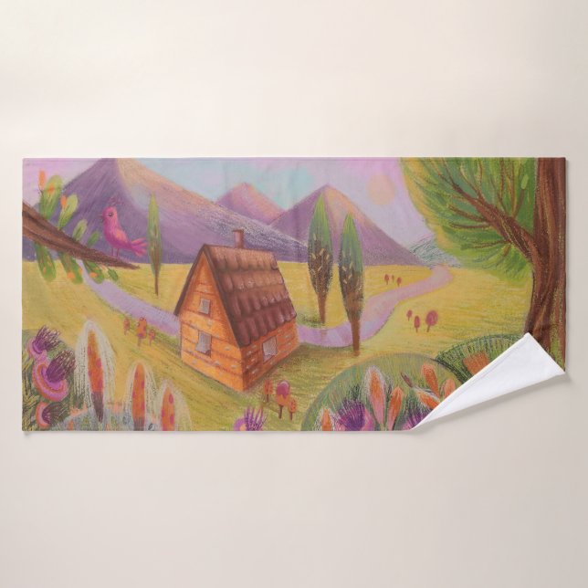 Zauberlandschaft Badhandtuch Set (Badehandtuch)