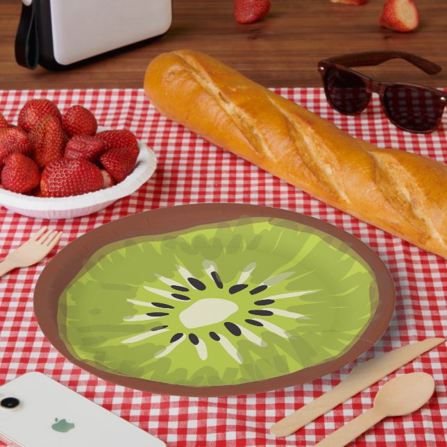 Zaubermalerei Kivi Greenery Geburtstagsfeier Pappteller (Picknick)