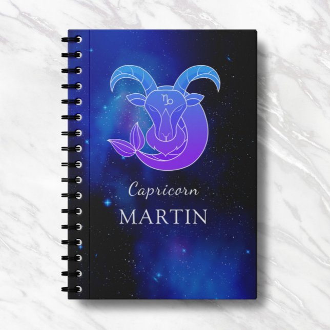 Zaubername mit Zodiac-Schild Capricorn-Notebook Notizblock (Von Creator hochgeladen)