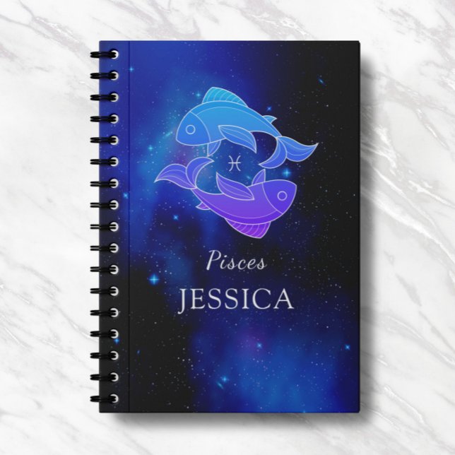 Zaubername mit Zodiac-Schild Pisces-Notebook Notizblock (Von Creator hochgeladen)
