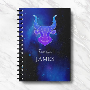 Zaubername mit Zodiac signe Taurus Notebook Notizblock