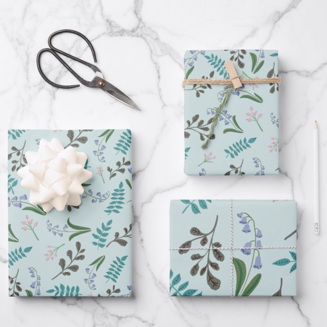 Zauberpapier für die Holzflora Geschenkpapier Set (Vorderseite)
