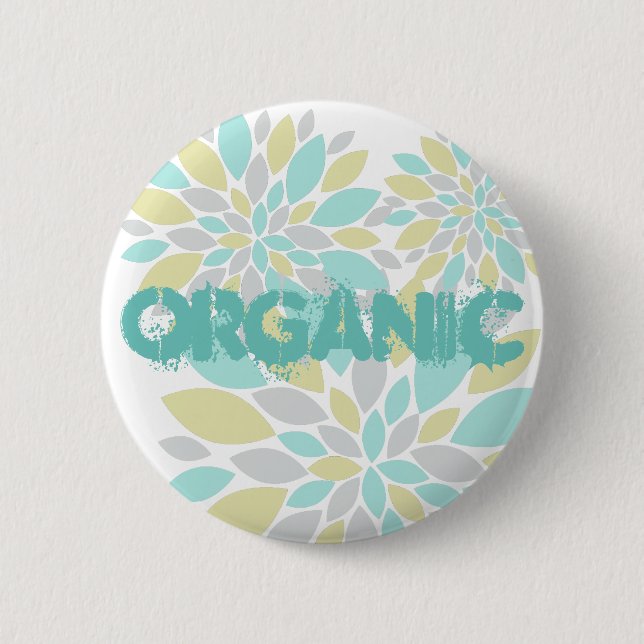 Zauberpastellfarbene Blume Button (Vorderseite)