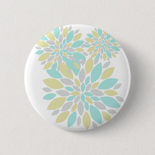 Zauberpastellfarbene Blume Button (Vorderseite)