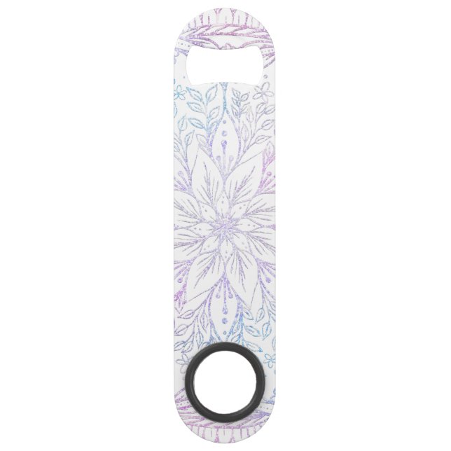 Zauberrosa Blume Speed Flaschenöffner (Vorderseite)