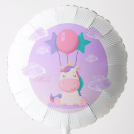 Zauberrosa, goldfarbener Einhornballon Ballon