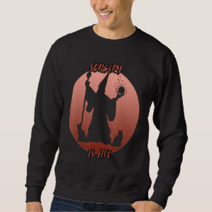 Zauberschatten in einem roten Kreis Sweatshirt