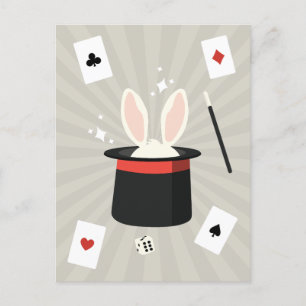 Zauberschau Magician Kids Feiertagspostkarte