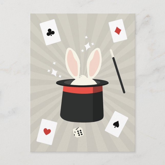 Zauberschau Magician Kids Feiertagspostkarte (Vorderseite)