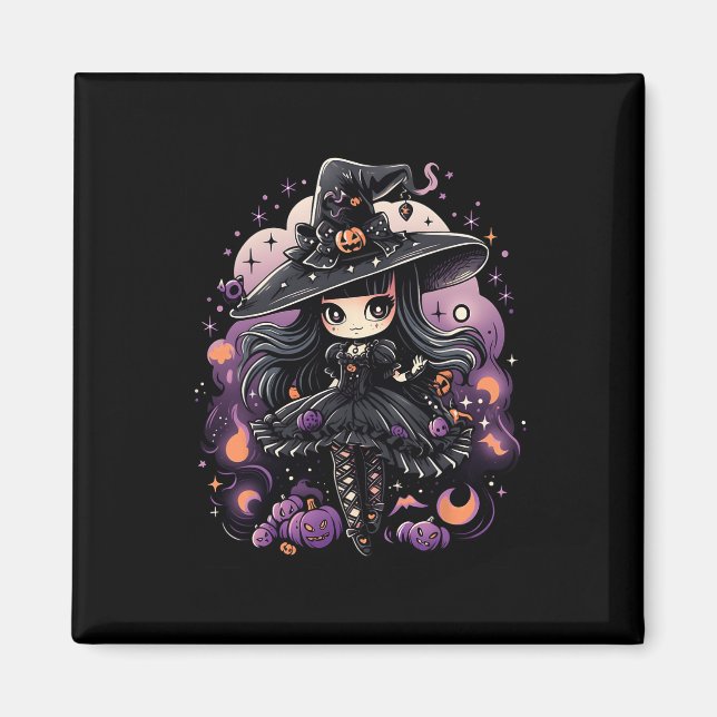 Zauberspirituosen Halloween Art Magnet (Vorne)