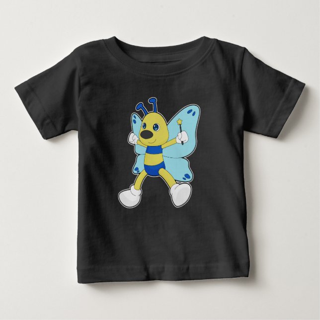 Zauberstab für Schmetterlinge Baby T-shirt (Vorderseite)