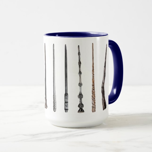 Zauberstab-Tasse in Blau Tasse (VorderseiteRechts)