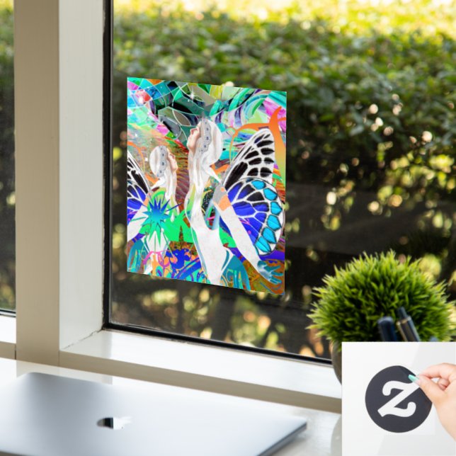 Zaubertanzklammer Fensteraufkleber (Büro)