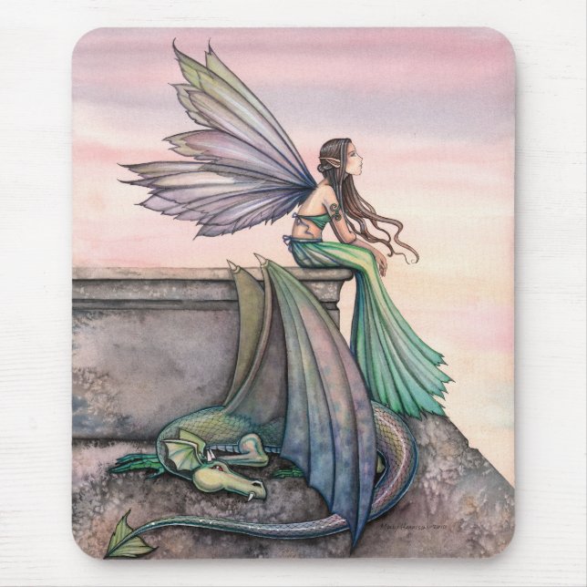 Zauberte Dusk Fairy Dragon Mousepad (Vorne)