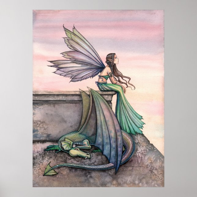 Zaubertes Dusk Fairy Dragon Poster (Vorne)