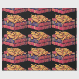 Zaubertoad auf alten Büchern - Einzigartige Kunst Geschenkpapier