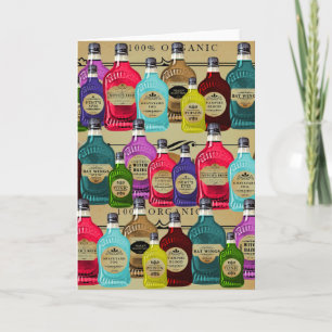 Zaubertrank apothecary Halloween Tonic Flaschen Karte