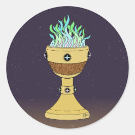 Zaubertrank in Mazer und Chalice Combo Runder Aufkleber