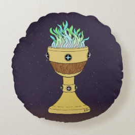 Zaubertrank in Mazer und Chalice Combo Rundes Kissen