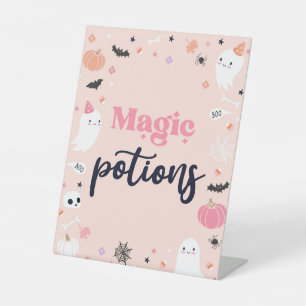 Zaubertränke Niedliche Halloween-Geist Geburtstags Sockelschild