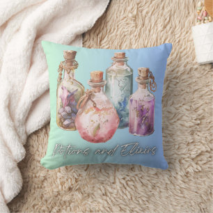 Zaubertränke und Elixiere Zauberflaschen Halloween Kissen