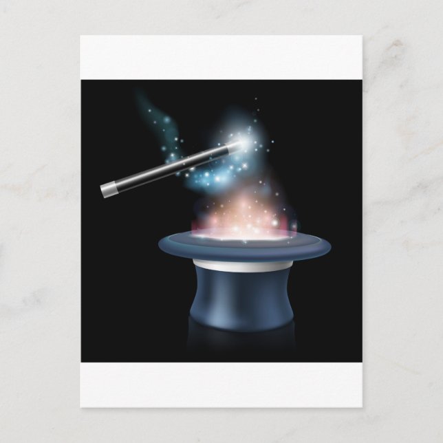 Zaubertrick Postkarte (Vorderseite)