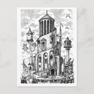 Zauberturm auf Hut Postkarte