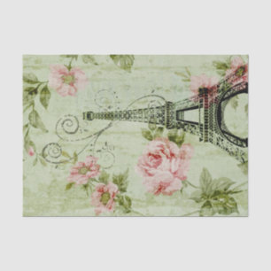Zauberturm mit rosa Blumenparis Seidenpapier
