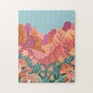 Zauberwald-Puzzle – Rosa & Orange Puzzle