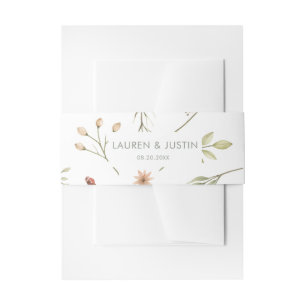 Zauberwaldflorale Hochzeitsband Einladungsbanderole