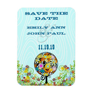 Zauberwaldkreislauf der Liebe Blume Bäume Hochzeit Magnet