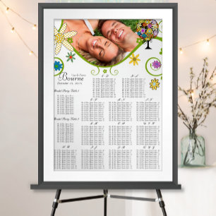 Zauberwaldkreislauf der Liebe Blume Bäume Hochzeit Poster