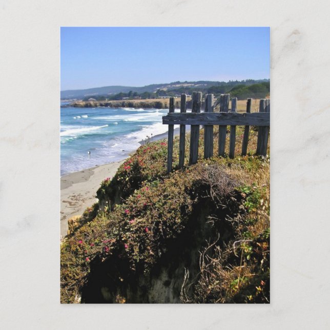 Zaun an der Kante Ankündigungspostkarte (Vorderseite)