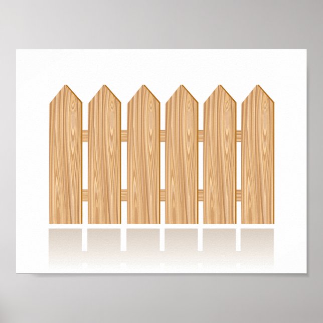 Zaun aus Holz Poster (Vorne)