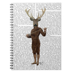 Zaun die Rotwild voll Notizblock