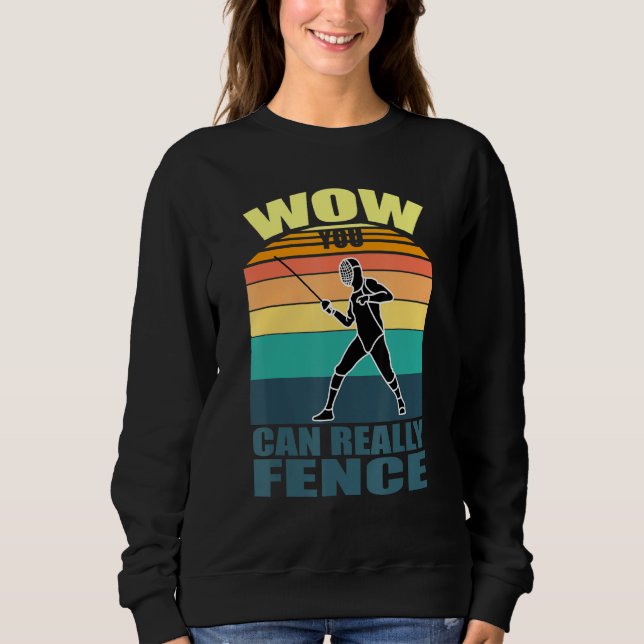 Zaun Fencing Sport Plastron Epee Säbel Fencer Quo Sweatshirt (Vorderseite)
