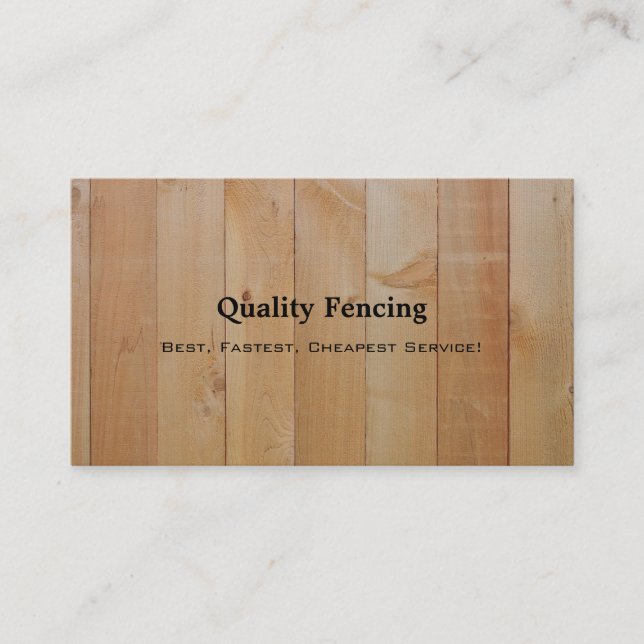 Zaun-Foto-Visitenkarte Visitenkarte (Vorderseite)