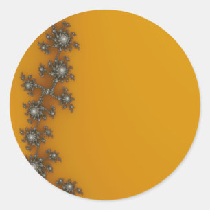 Zaun - Fraktal-Aufkleber Runder Aufkleber