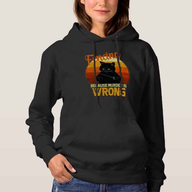 Zaun Mord Katze Hoodie (Vorderseite)