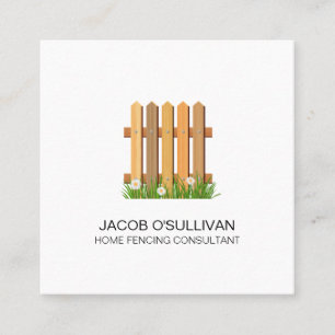 Zaun-Sicherheit Quadratische Visitenkarte